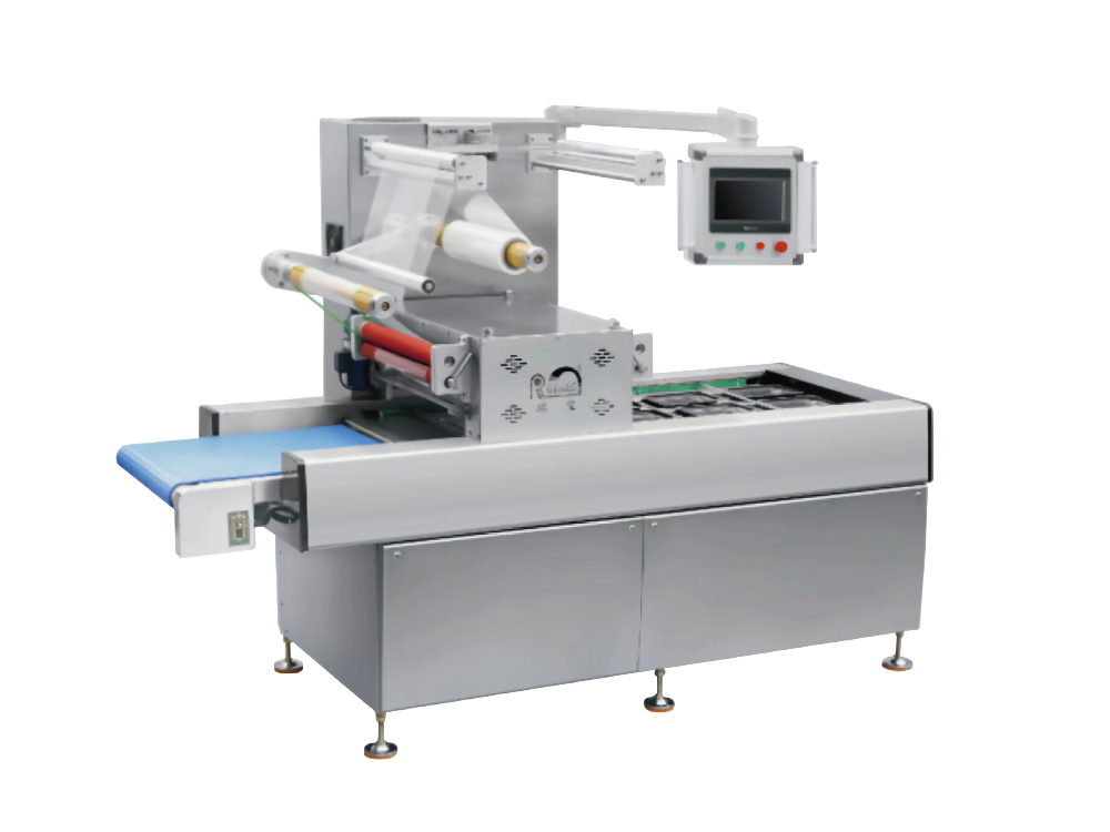Automatische vacu&uuml;mverpakkings- en verpakkingsmachine met gemodificeerde atmosfeer